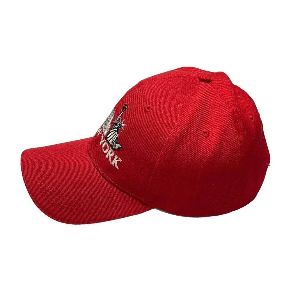 I Love New York City Red Wool Unisex One Size Embroidered Baseball Hat Cap - Picture 2 of 6